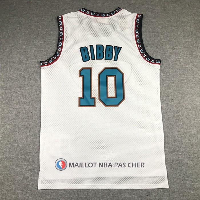Maillot Memphis Grizzlies Mike Bibby No 10 Historic Retro Blanc